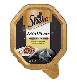 Sheba Mini Filets in Saus met Kip en Kalkoen