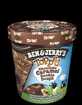 Ben & Jerry's Topped ijs Chocolate Caramel Cookie Dough 