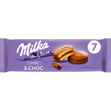 Milka Choc & Choc Cakejes met Chocolade 7 Stuks 175g