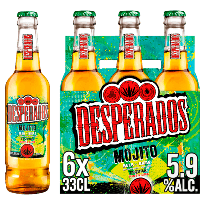 Desperados flavoured tequila bier Mojito 6pack (Leeftijdscontrole ook bij levering)