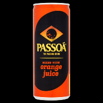 Passoã orange juice blikje (Leeftijdscontrole ook bij levering)