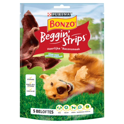Bonzo Beggin Strips met Bacon Smaak